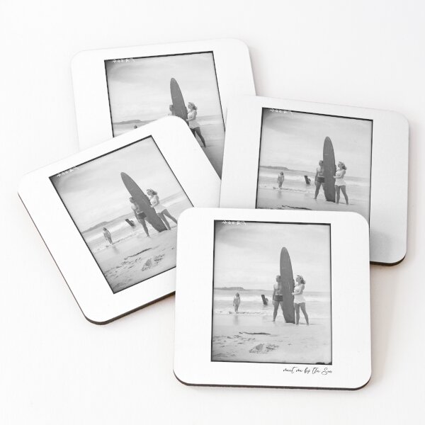 Item preview, Vintage Beach Scene Black and White Photography designed and sold by Mantra Mama.