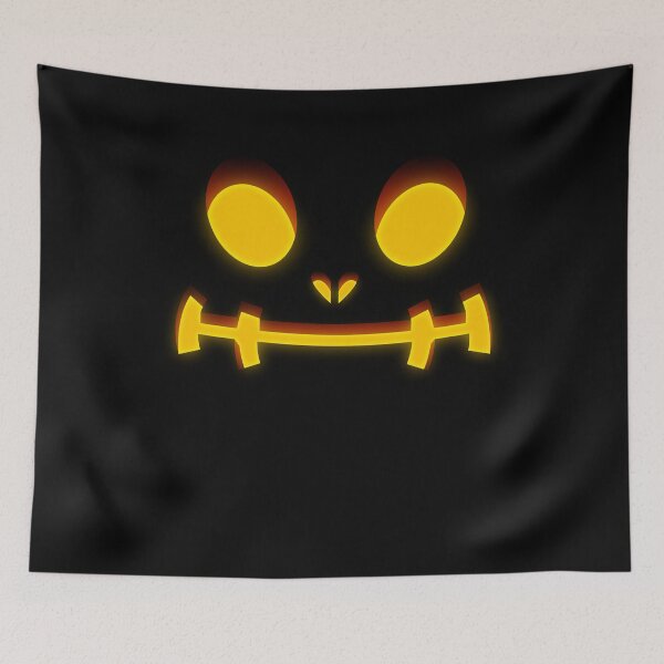 Item preview, Halloween Scary Friendly Pumpkin Face Expressionless Creepy Jack-O’-Lantern Spooky Illustration designed and sold by MONTRIS.