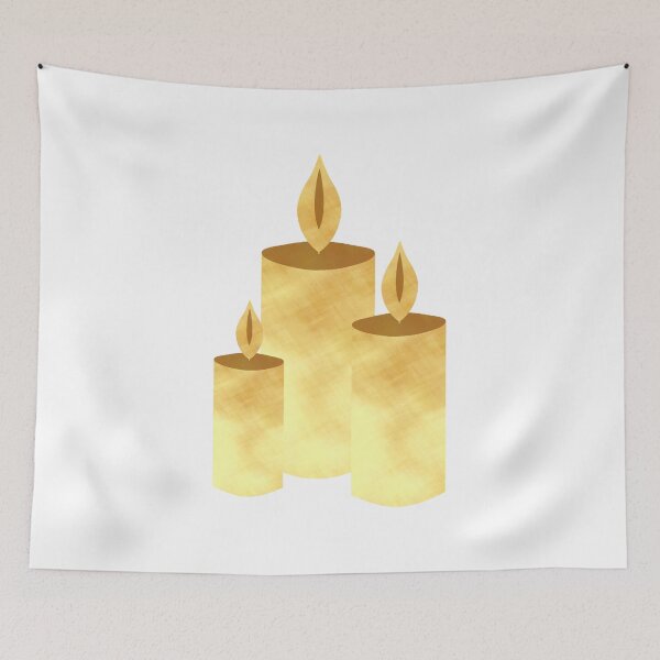 Item preview, Golden Candles on white - Calm, Sensory-Friendly designed and sold by CreaTwinkles.