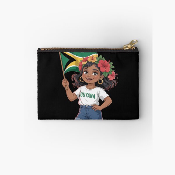 Item preview, Cute Guyanese Girl Flag Hibiscus Island Heritage Culture designed and sold by KingsLife1994.