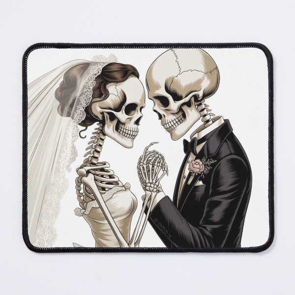 Item preview, Cartoon Skeleton Halloween Bride and Groom designed and sold by ArtQueen777.