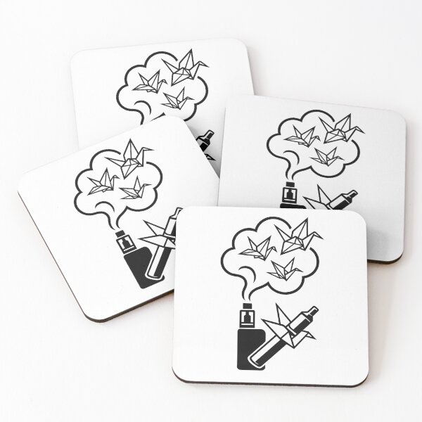 Item preview, Origami Clouds – Minimalist Vape Art Illustration designed and sold by House of Taste Vape Designs.