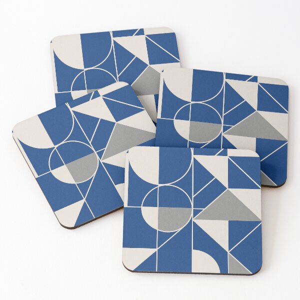 Item preview, Bauhaus Blue – Geometric Harmony designed and sold by Zenvo.