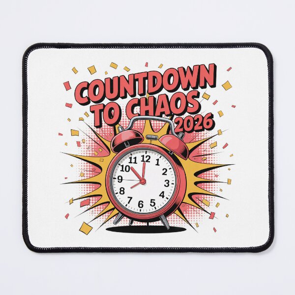 Item preview, Countdown to Chaos 2026 – Funny New Year Typography Design designed and sold by Ammar Studio.