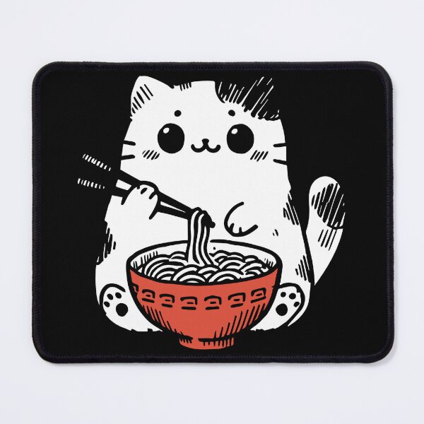 Item preview, Ramen Cat Kawaii Anime Japanese Neko designed and sold by Faissal Thomass.