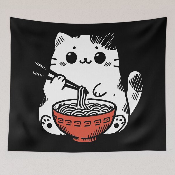 Item preview, Ramen Cat Kawaii Anime Japanese Neko designed and sold by Faissal Thomass.