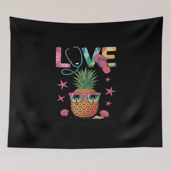 Item preview, Cute Love Summer Pineapple and Stethoscope Medical Assistant designed and sold by KingsLife1994.