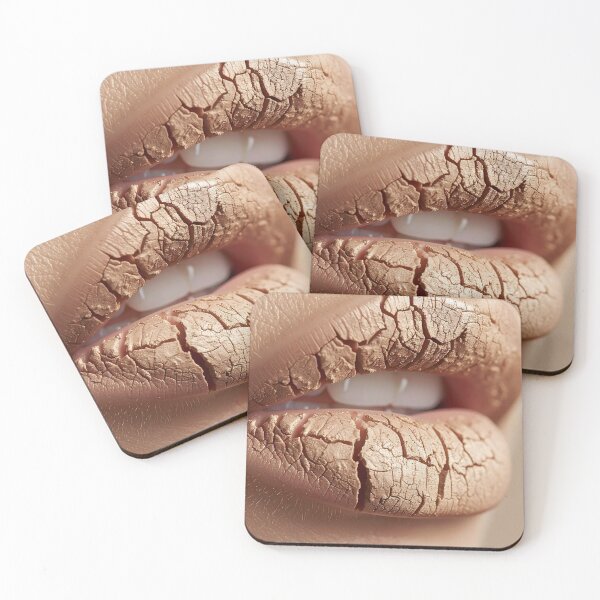 Item preview, Cracked Earth Lips Surreal Concept of Dryness and Dehydration designed and sold by Anna Koneva.