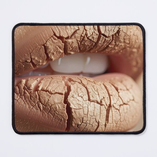 Item preview, Cracked Earth Lips Surreal Concept of Dryness and Dehydration designed and sold by Anna Koneva.