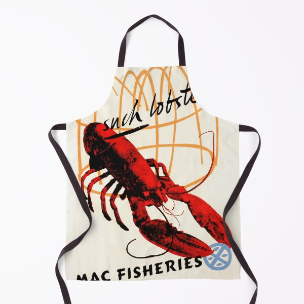 Item preview, Vintage Mac Fisheries Poster | Mid-Century Modern Art | Bold Red Lobster Design | Retro Seafood Advertisement & Graphic Art designed and sold by artofuniverse.