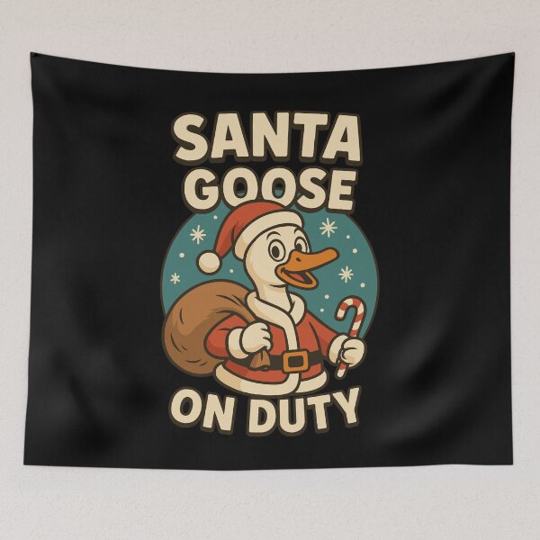 Item preview, Santa Goose On Duty Christmas Funny designed and sold by LuminOrb.