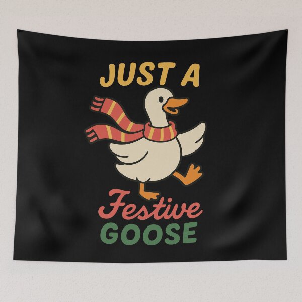 Item preview, Christmas Goose Just A Festive Goose designed and sold by LuminOrb.