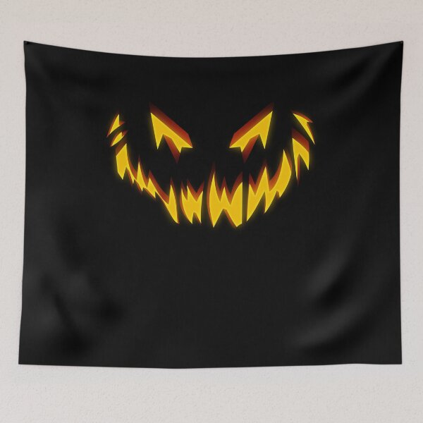 Item preview,  Halloween Scary Monster Face Sharp Angry Eyes Evil Laugh Creepy Jack-O’-Lantern Illustration designed and sold by MONTRIS.