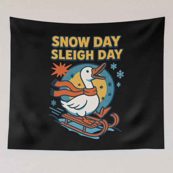 Item preview, Funny Goose Christmas Snow Day Sleigh Day designed and sold by LuminOrb.