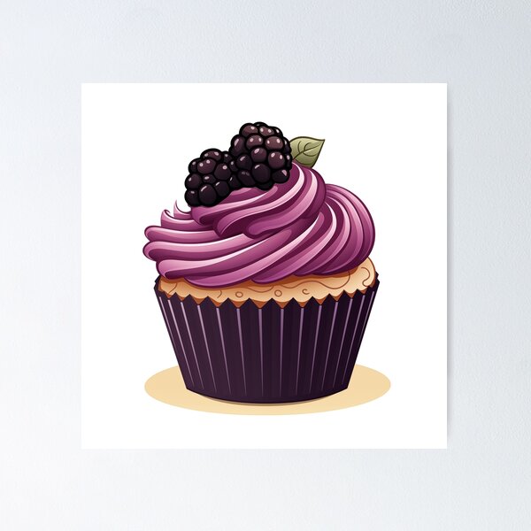 Item preview, Blackberry Cupcake Art designed and sold by New-School-Wave.