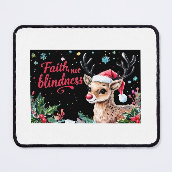 Item preview, Faith, Not Blindness – New Year Christmas Tree Quote designed and sold by GoxyVision.