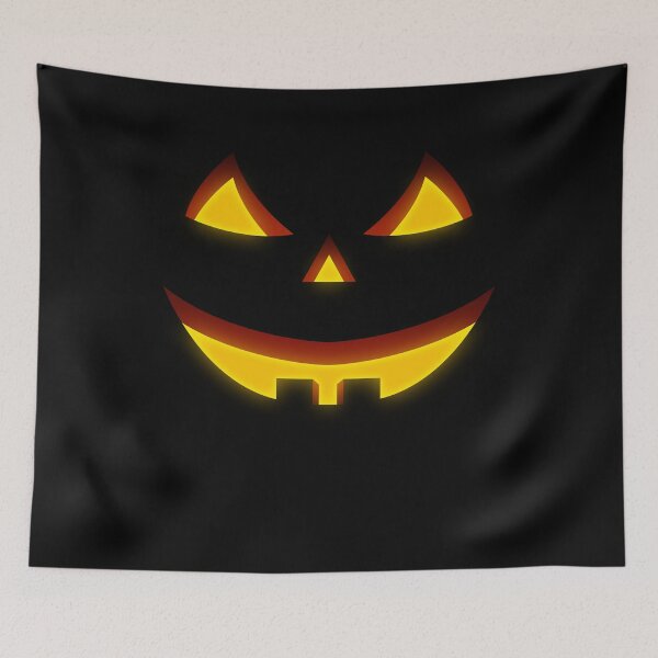 Item preview, Halloween Three-Toothed Pumpkin Face Sly Evil Smile Creepy Jack-O’-Lantern Illustration designed and sold by MONTRIS.