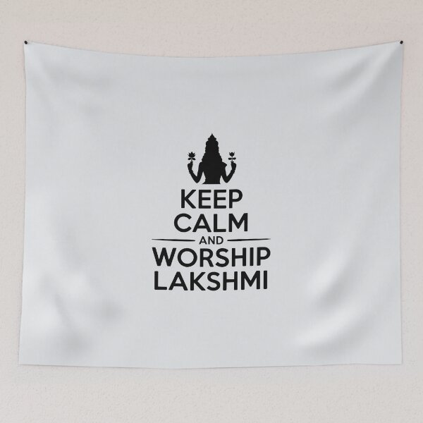 Item preview, Keep Calm and Worship Lakshmi – Divine Diwali Festival Design designed and sold by Jollys-ArtShop.