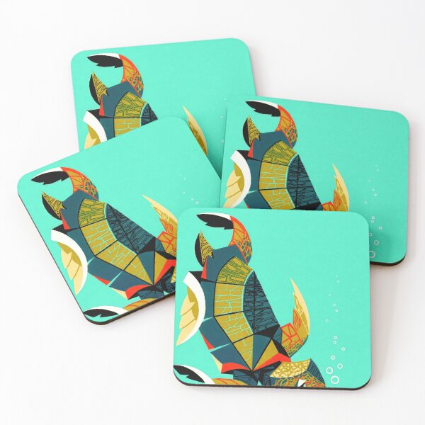 Item preview, Vibrant Sea Turtle Poster | Geometric Pacific Islands Art | Retro Travel Decor & Mid-Century Modern Wall Art | Ocean Adventure designed and sold by artofuniverse.