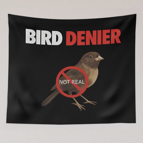 Item preview, Bird Denier T-Shirt – Funny “Birds Aren’t Real” Meme Shirt for Conspiracy Humor Fans designed and sold by Alluka Brand.