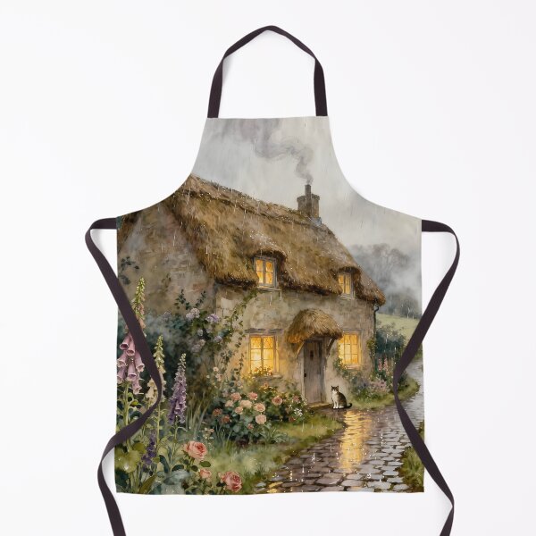 Item preview, Enchanted English Cottage and Magic Flowers on a Rainy Day designed and sold by SoniaSarkali.