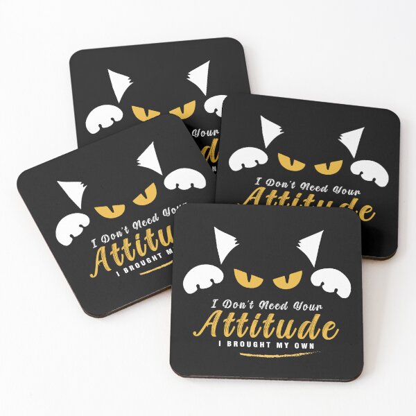 Item preview, Funny Cat Attitude Quote – “I Don’t Need Your Attitude, I Brought My Own” | Sarcastic Cat Eyes Design designed and sold by VeragyaFashion.