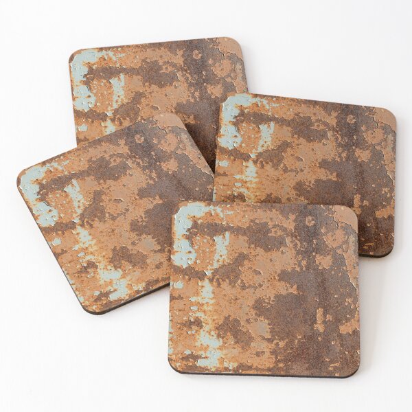 Item preview, Rusted Texture with Blue Patina – Industrial Abstract Decay Art designed and sold by The Rust Lab.