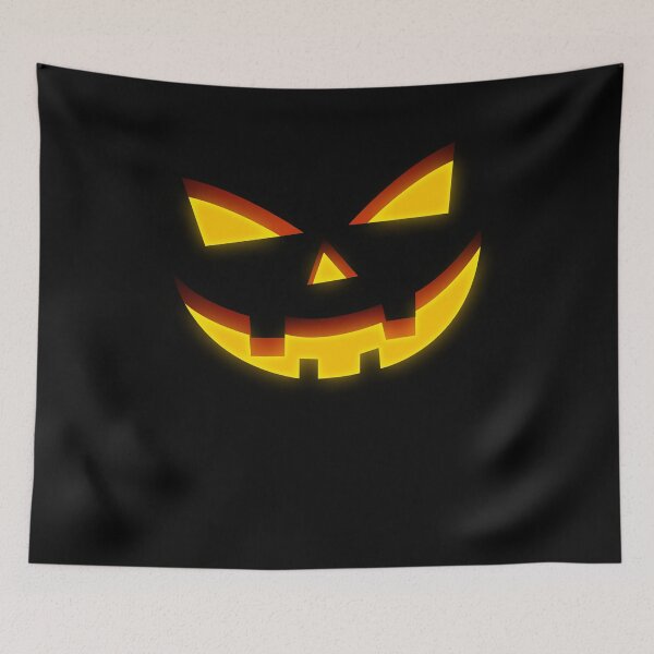 Item preview, Halloween Evil Pumpkin Face Malicious Laugh Creepy Jack-O’-Lantern Spooky Illustration designed and sold by MONTRIS.