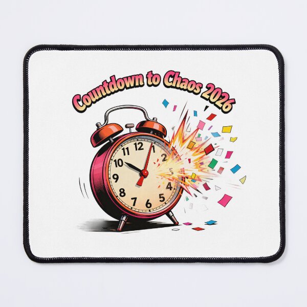 Item preview, Countdown to Chaos 2026 – Funny New Year Typography Design designed and sold by Ammar Studio.