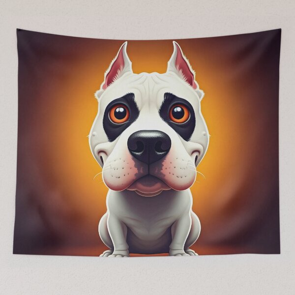 Item preview, Playful Dogo Argentino – Bold Caricature Art Print designed and sold by PawPrintedArt.