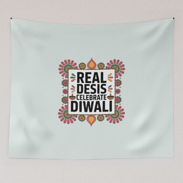 Item preview, Real Desis Celebrate Diwali – Traditional Festival Design designed and sold by Jollys-ArtShop.