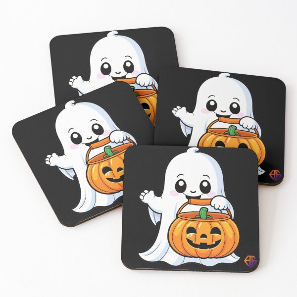 Item preview, Little cute ghost with pumpkin – Halloween decoration designed and sold by AC - Creative Studio.