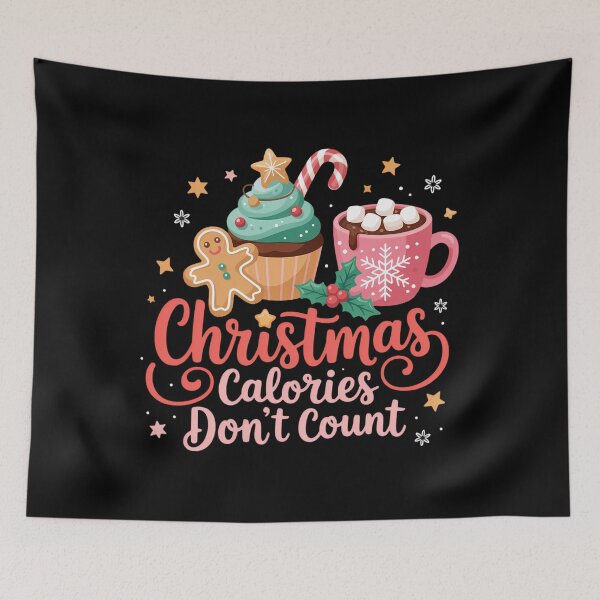 Item preview, Christmas Calories Don't Count Funny Food Lovers designed and sold by Sunset4Bones.