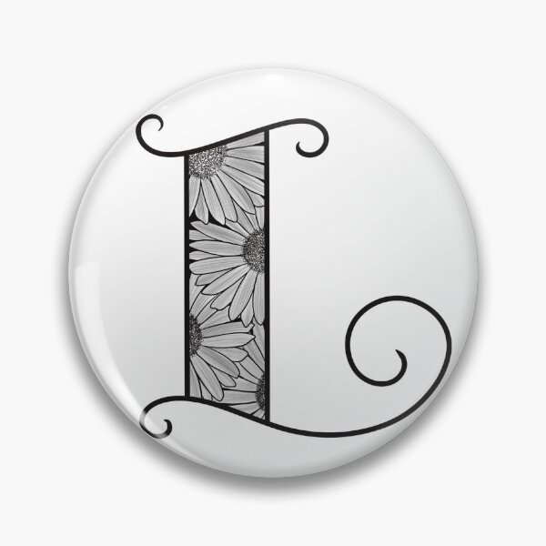 Item preview, Sunflower inspired letter L designed and sold by SSN-ART.
