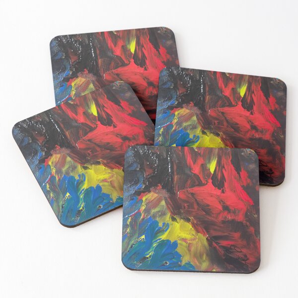 Item preview, Rolling with the punches – Raw Abstract Expressionist Art in Red & Black designed and sold by PaintThatSheep Art Shop.