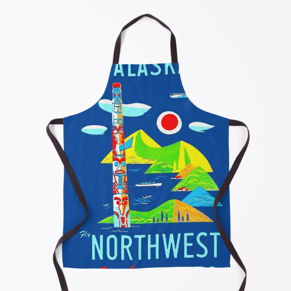 Item preview, Vintage Travel Poster | Alaska Adventure | Fly Northwest Orient Airlines | Mid-Century Art & Retro Design | Bold Colors designed and sold by artofuniverse.