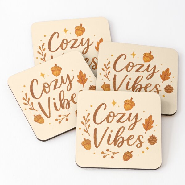 Item preview, Cozy Vibes Sticker & More | Autumn Aesthetic Fall Quote | Warm Cozy Fall Decor designed and sold by HealthCoreCommunity.