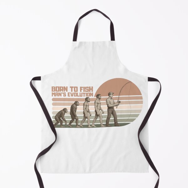 Item preview, Born to Fish – Man’s Evolution | Natural Instinct Retro Edition designed and sold by SVALANART.