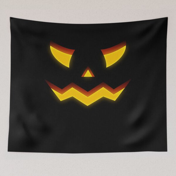 Item preview, Halloween Evil Smiling Pumpkin Face Creepy Jack-O’-Lantern Horror Illustration designed and sold by MONTRIS.