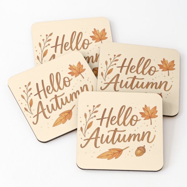 Item preview, Hello Autumn Sticker & More | Fall Quote | Cozy Autumn Aesthetic Design designed and sold by HealthCoreCommunity.