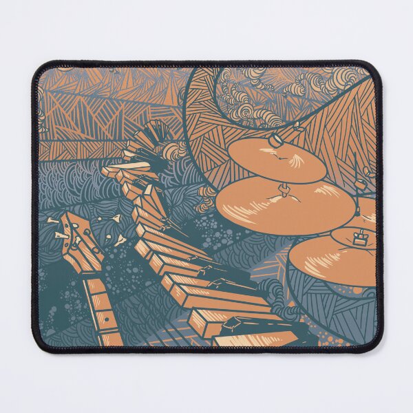 Item preview, deconstructed instruments in front of an abstract background designed and sold by Stylet-Pinceau.