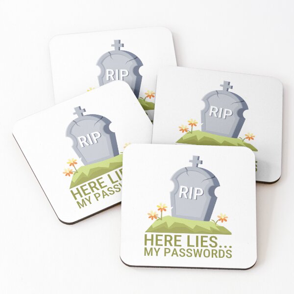 Item preview, Here Lies My Password Funny Student's Bad Memory designed and sold by Art-of-Rory.