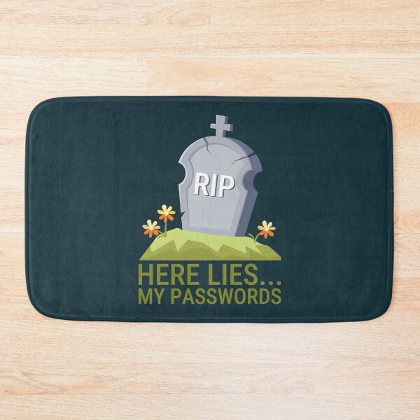 Item preview, Here Lies My Password Funny Student's Bad Memory designed and sold by Art-of-Rory.
