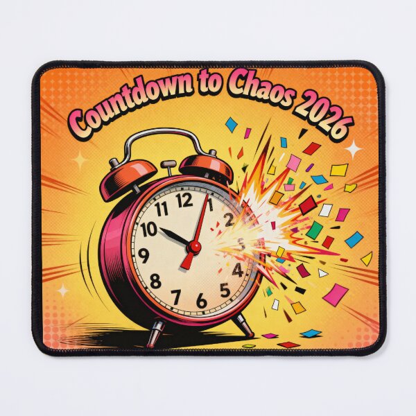 Item preview, Countdown to Chaos 2026 – Funny New Year Typography Design designed and sold by Ammar Studio.