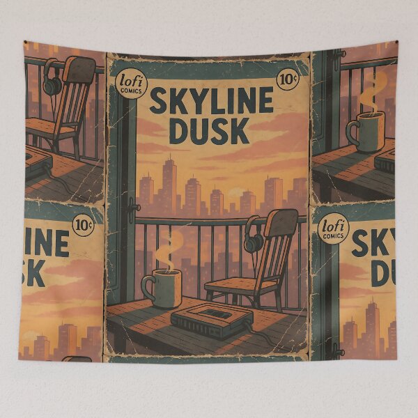 Item preview, Cozy Lofi: Skyline Dusk designed and sold by bapupa.