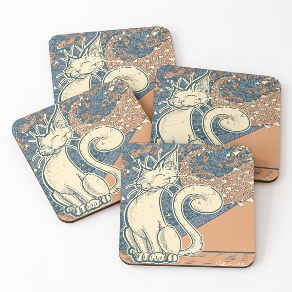 Item preview, Happy cat listening to music designed and sold by Stylet-Pinceau.