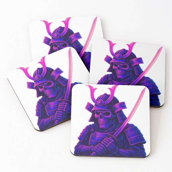 Item preview, Neon Samurai Skull Warrior designed and sold by GlowAIDesigns.