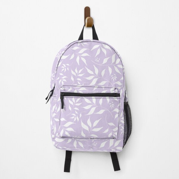 Item preview, Pastel Lavender Botanical Leaf Pattern White Silhouette Foliage designed and sold by Designs by christel_treiber.