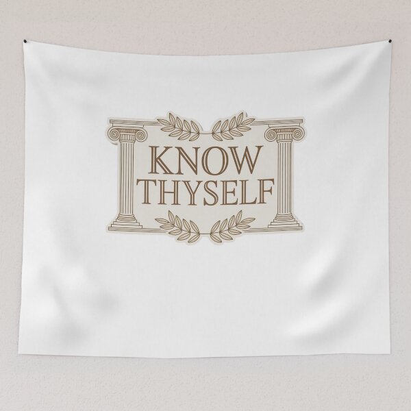 Item preview, ancient greek quote - Know Thyself designed and sold by Mateusz Majcherek.