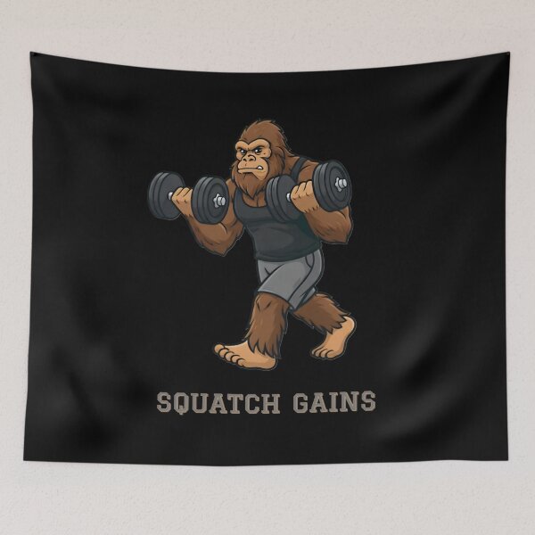 Item preview, Squatch Gains – Funny Bigfoot Gym Workout designed and sold by SidTastic .